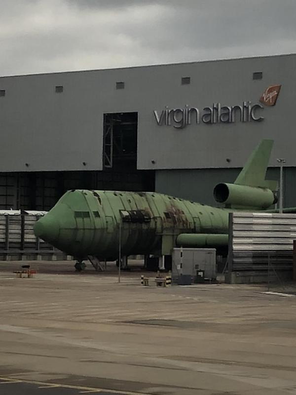 fire test plane - virgin atlantic