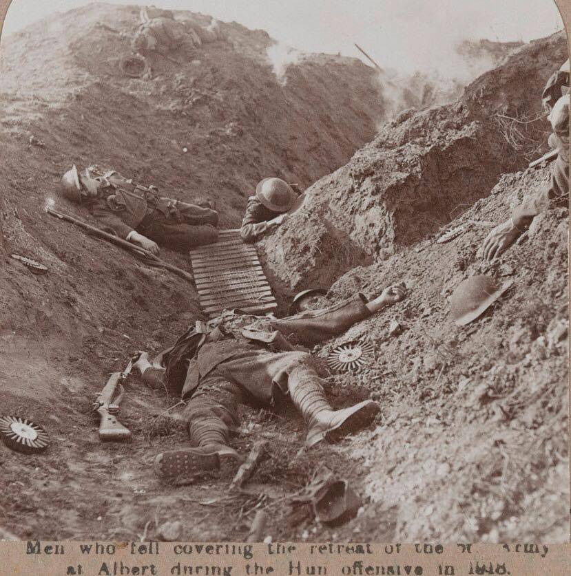 British soldiers killed during the Spring Offensives of 1918.