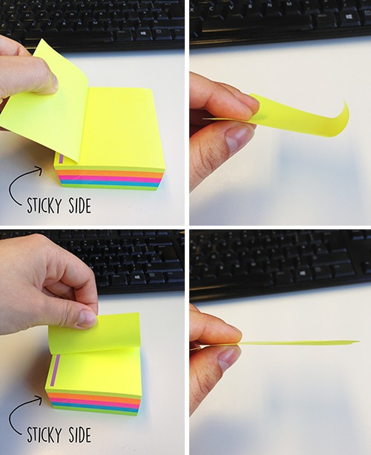 Annoyed that your Post-its always curl up? That’s because you have been doing it wrong.