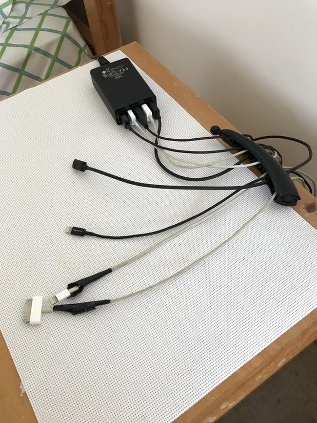 “My wife’s hair clip turned out to be an excellent charging cable organizer.”