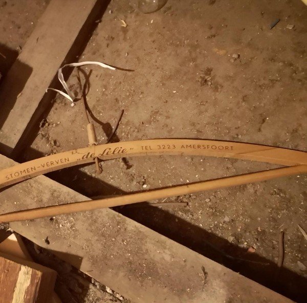 “I found an old clothes hanger between the floor boards of my attic. It’s so old the company’s phone number is 4 digits.”