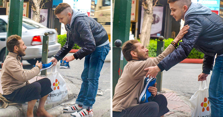 stranger slips dad an envelope