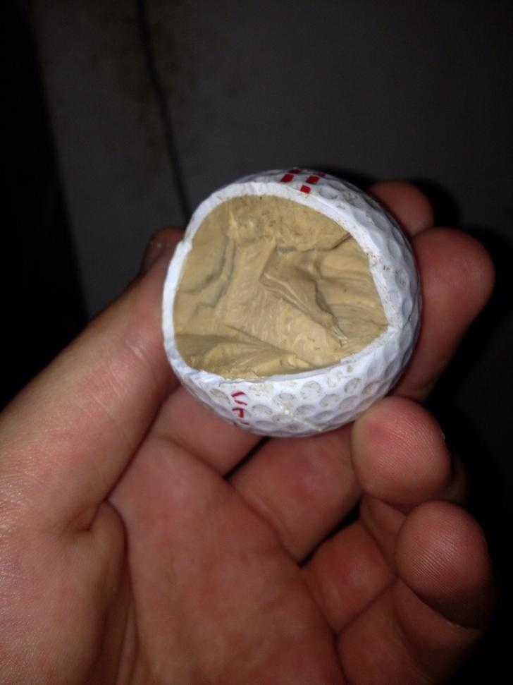 inside of a golf ball