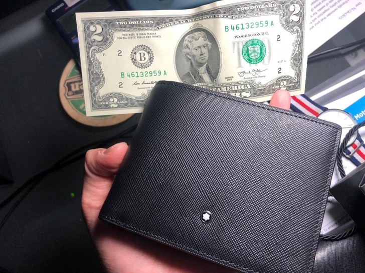 “My wallet came with $2 inside.”