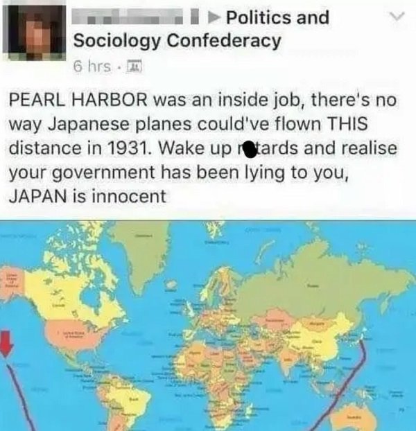 pearl harbor was an inside job - Politics and Sociology Confederacy 6 hrs. Pearl Harbor was an inside job, there's no way Japanese planes could've flown This distance in 1931. Wake up tards and realise your government has been lying to you, Japan is innoc