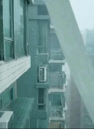 swaying buildings typhoon