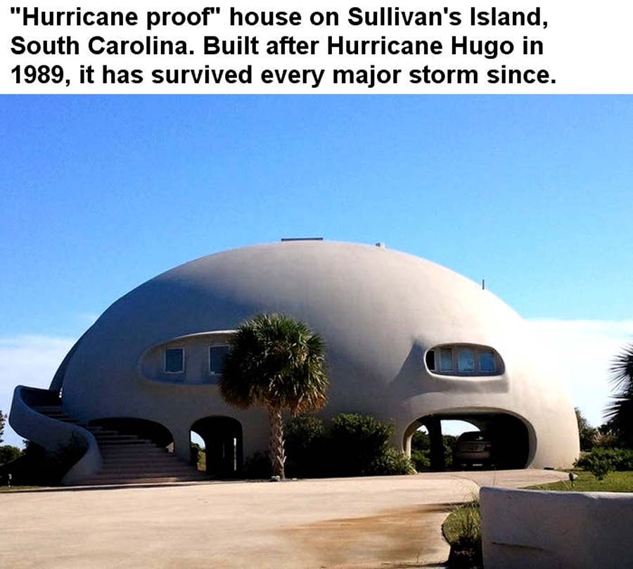 memes - hurricane proof house - "Hurricane proof" house on Sullivan's Island, South Carolina. Built after Hurricane Hugo in 1989, it has survived every major storm since.