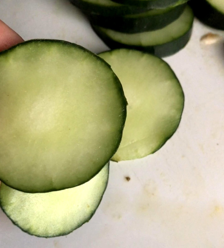 “My cucumber didn’t have any seeds in it.”