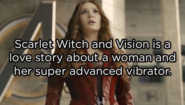 photo caption - Scarlet Witch and Vision is a love story about a woman and her super advanced vibrator.