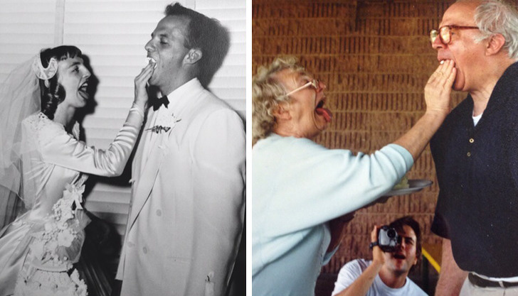 “My grandparents, then and now”