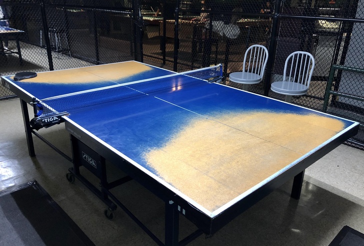 “The local place I play ping pong at hasn’t changed the tables in 20 years.”
