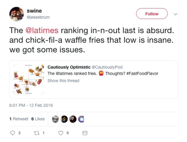 L.A. times ignites furious debate after naming In-N-Out fries worst in America