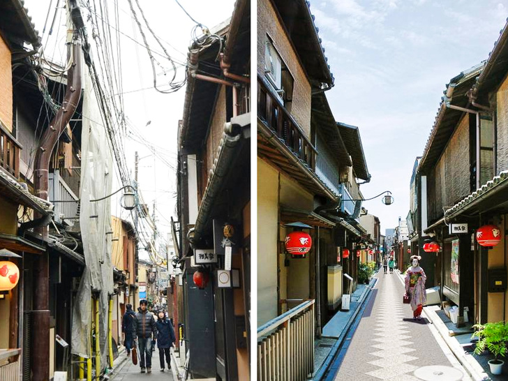 Kyoto without power lines