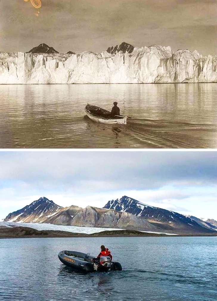 The Arctic 103 years ago compared to today