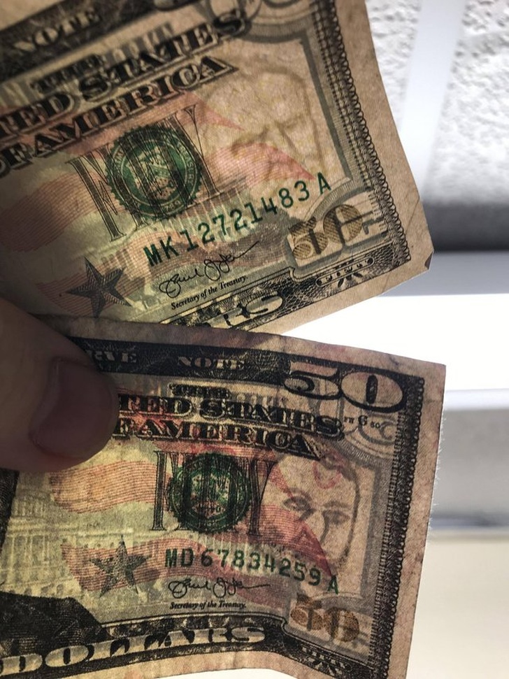 The watermark face on this counterfeit US $50 dollar bill