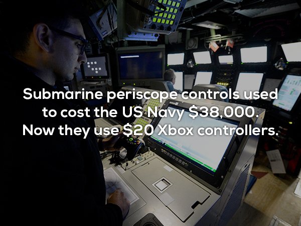 submarine xbox - Submarine periscope controls used to cost the Us Navy $38,000. Now they use $20 Xbox controllers.