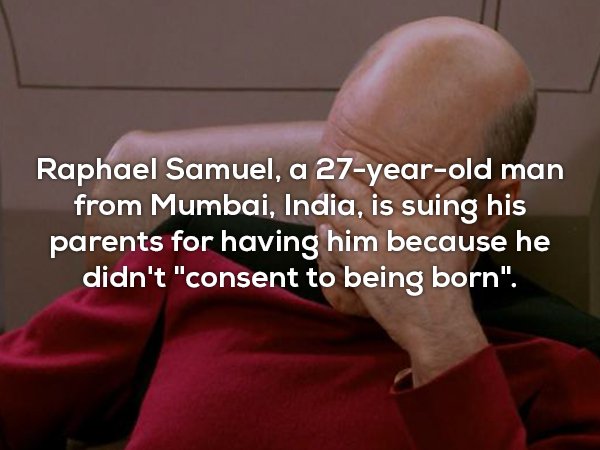photo caption - Raphael Samuel, a 27yearold man from Mumbai, India, is suing his parents for having him because he didn't "consent to being born".