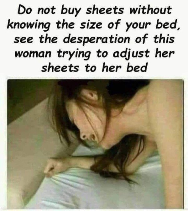 porn nsfw meme - Do not buy sheets without knowing the size of your bed, see the desperation of this woman trying to adjust her sheets to her bed