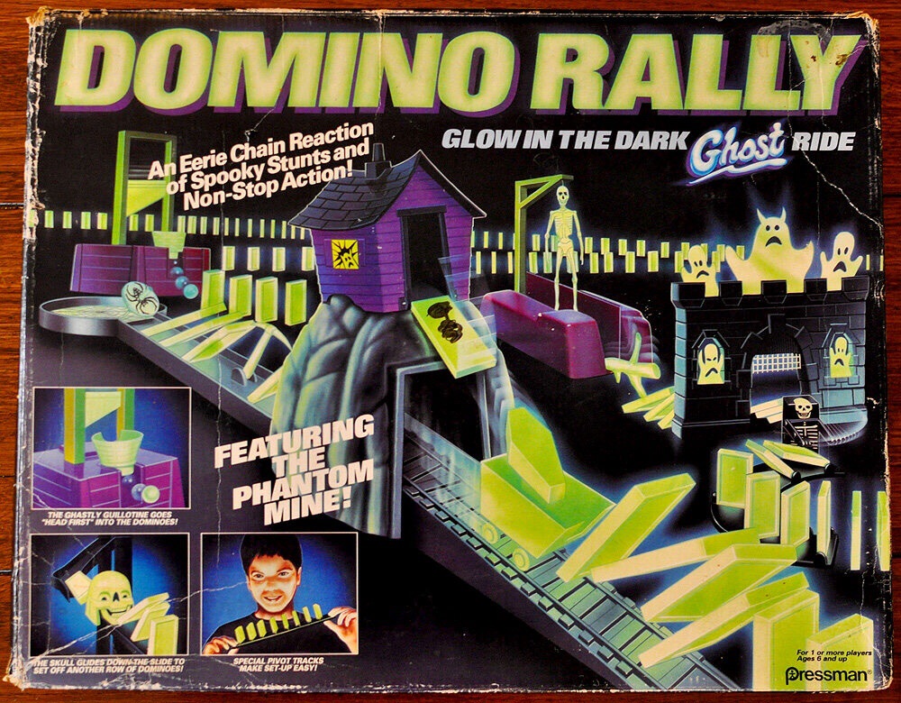 domino rally glow in the dark ghost ride - Domino Rally Glow In The Dark Ghost Ride Eerie Chain Reaction of Spooky Stunts and NonStop Action! In 1 Featuring Phane E Seull Guides Dont The Guide To Set Off Another Row Of Dominoes Special Spy Of Tassies Spec