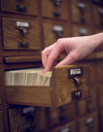 library card catalog 80s - Ta