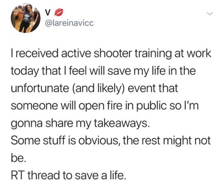 What to do in the case of an active shooter