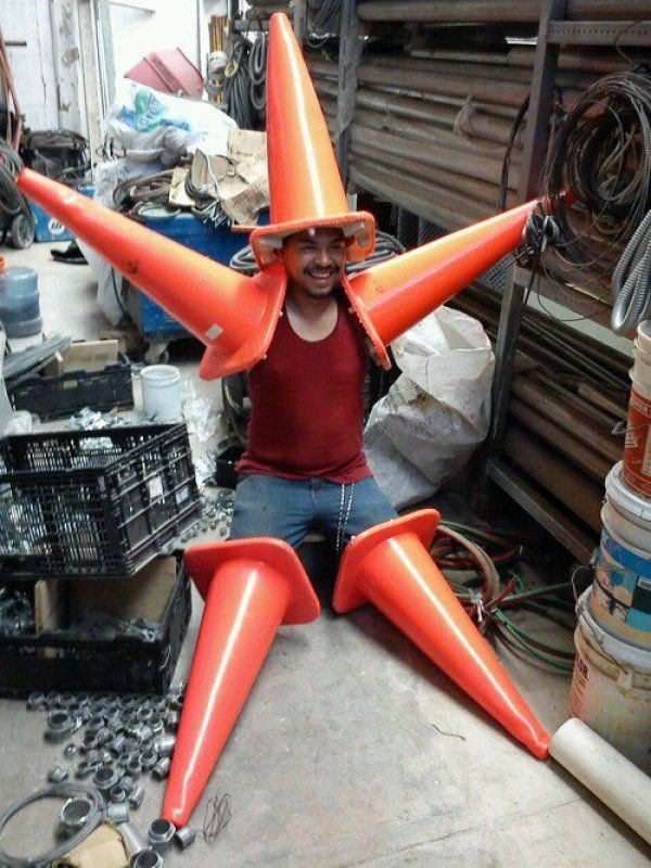 wtf traffic cone head