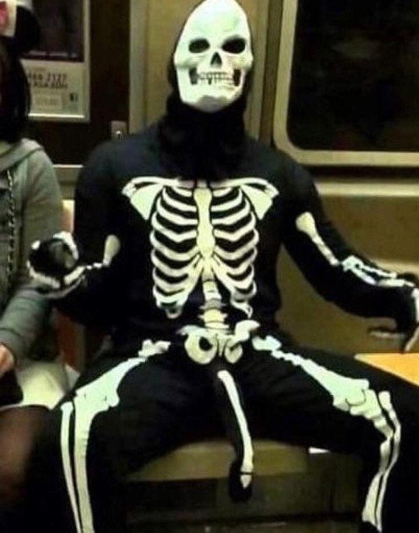 wtf skeleton costume with penis