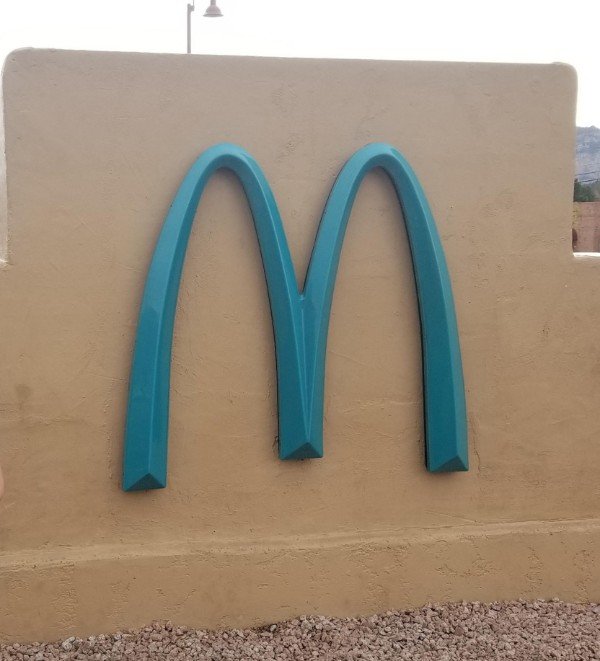 The only teal McDonald’s sign on earth is in Sedona, Arizona.