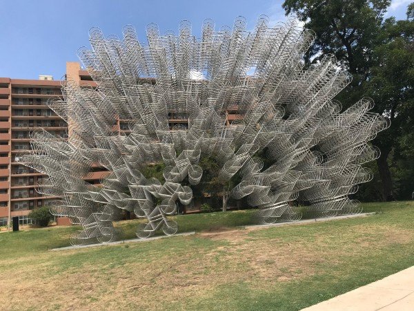 “This mural in my city is made entirely out of bikes.”