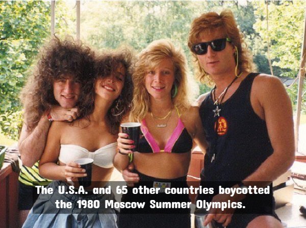 80s pool party - The U.S.A. and 65 other countries boycotted the 1980 Moscow Summer Olympics.