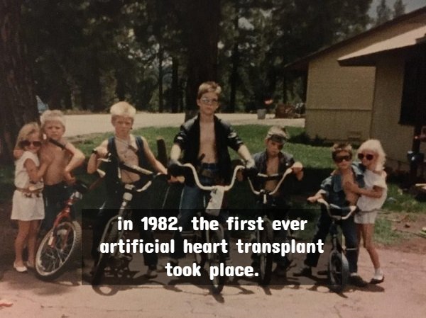 car - in 1982, the first ever artificial heart transplant took place.
