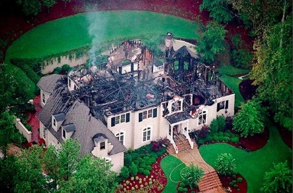 TLC’s Lisa Lopes burned down her boyfriend’s mansion.
At the time, she was dating football star Andre Rison. After a huge fight and systemic abuse in 1994, she set fire to his sneakers in a bathtub, which ultimately spread to the rest of the house and destroyed it.

She never was able to shake the incident.