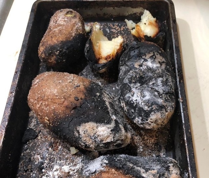 “I asked my husband to make baked potatoes for dinner... This is what I got.”
