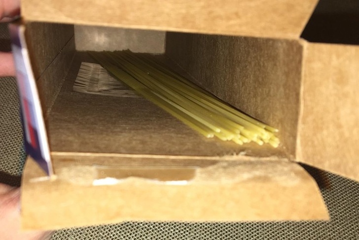 “My boyfriend left just enough noodles in the box to make saving them pointless.”