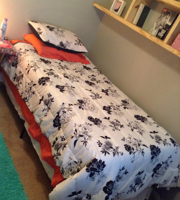 “After years of sleeping on the floor and then on an air mattress, I finally own a bed!!! ”