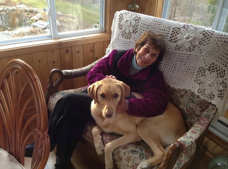 “Makes me weak in the knees to see the happiness in my 8-year-old yellow Lab’s eyes, as well as the happiness in the eyes of my 81-year-old Mom.”