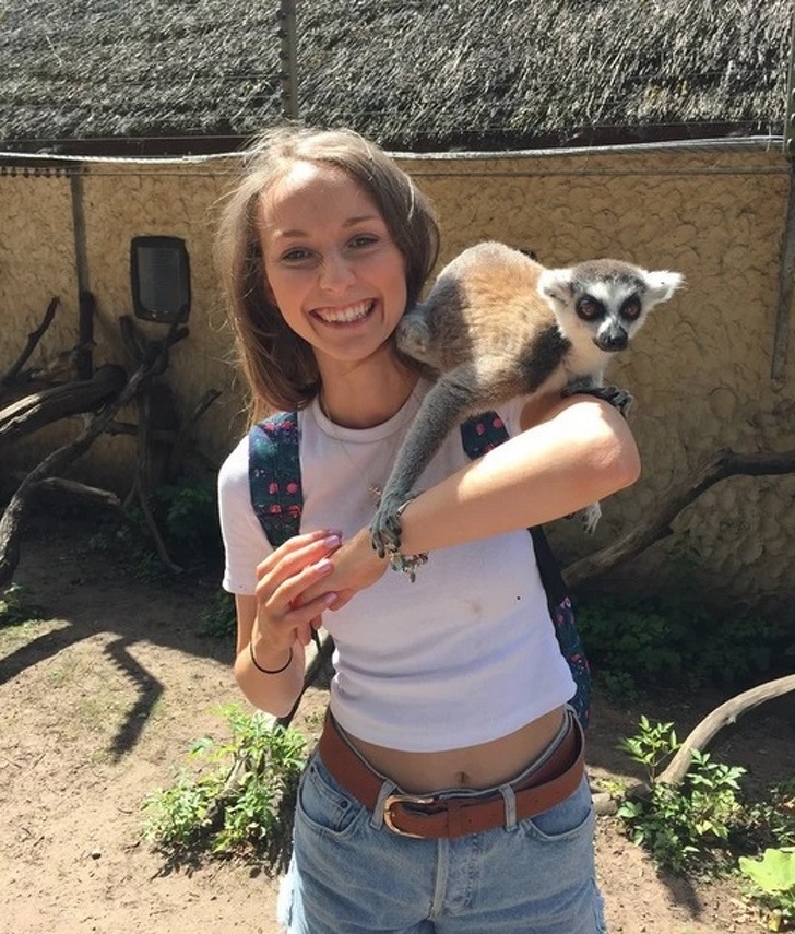 “My boyfriend got me a lemur experience for my birthday!”