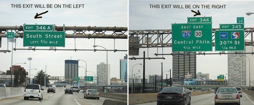 life hacks airplane - This Exit Will Be On The Left This Exit Will Be On The Right 559 Exit 345 Exit 346 A South Street Left 210 Mile Exit 344 East East 676 30 Central Phila yo Mile 30TH St 14 Mile