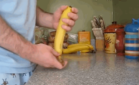 peel banana gif