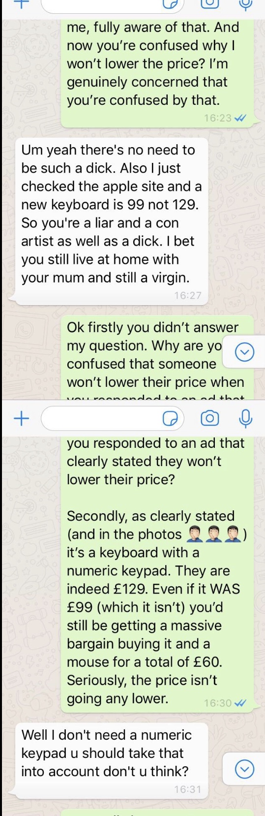 Rude buyer gets taught a lesson after turning into a jerk