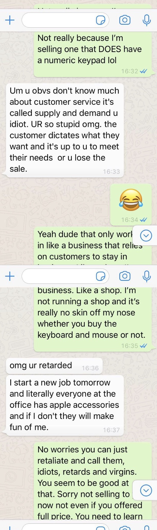 Rude buyer gets taught a lesson after turning into a jerk