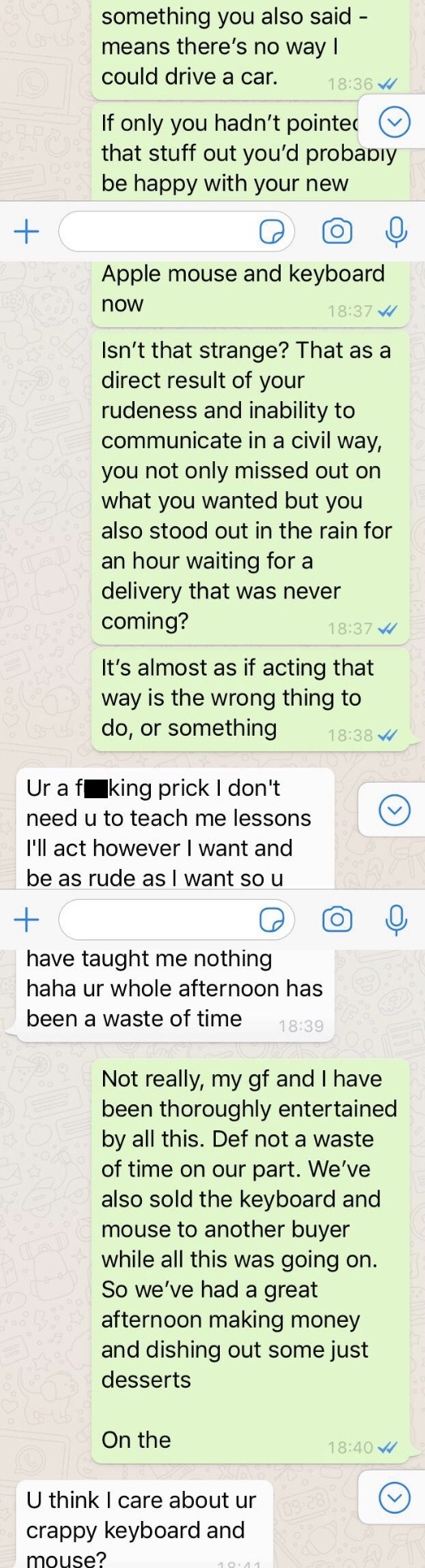 Rude buyer gets taught a lesson after turning into a jerk