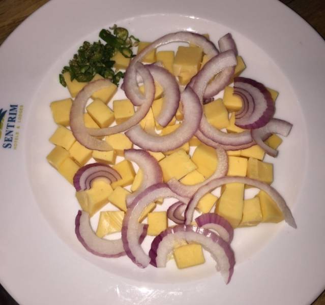 “My brothers in Nairobi went out for a meal and ordered cheesy onion rings.”