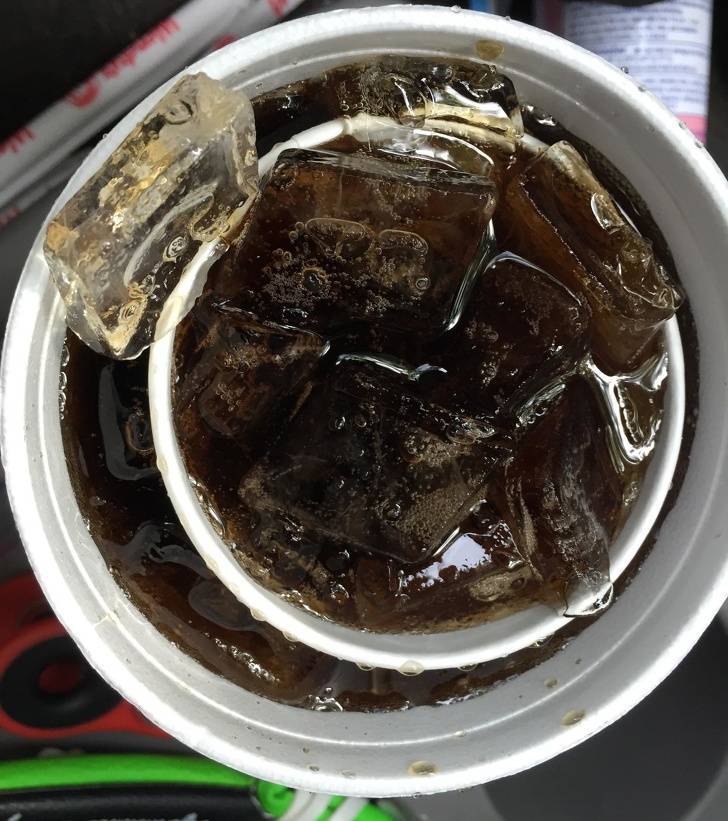 “I ordered a coke with an extra cup for the kids... This is what I got.”