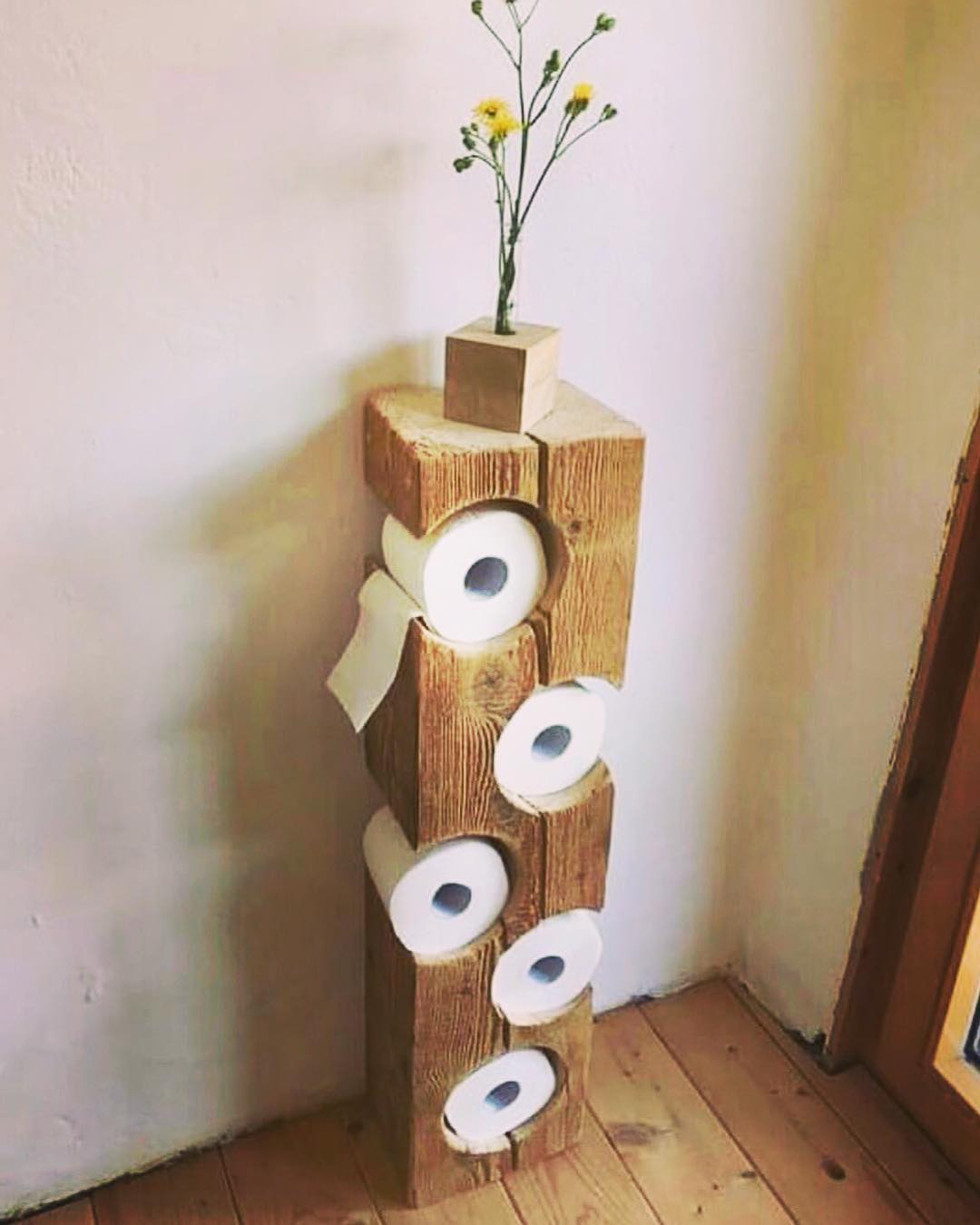 A creative toilet roll holder and storage