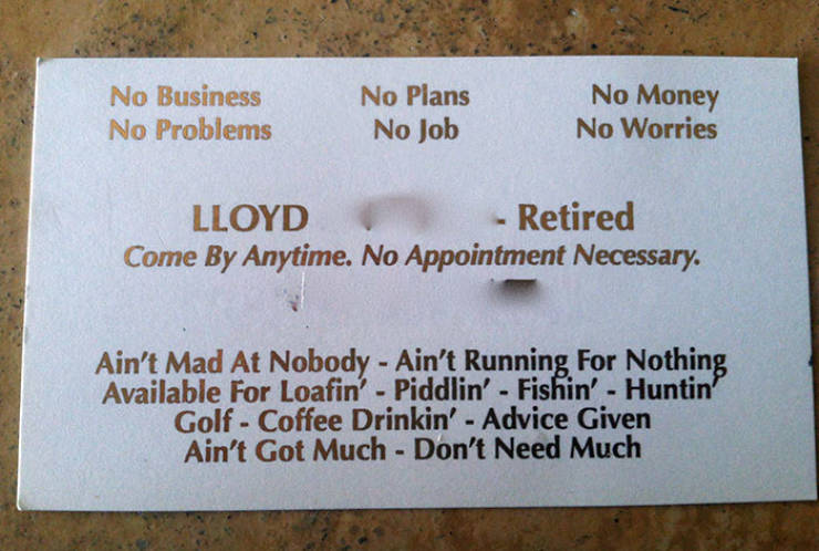 94-Year-Old Man Down The Street Handed My Dad His Business Card This Morning