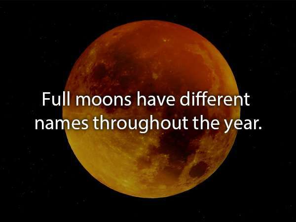planet - Full moons have different names throughout the year.