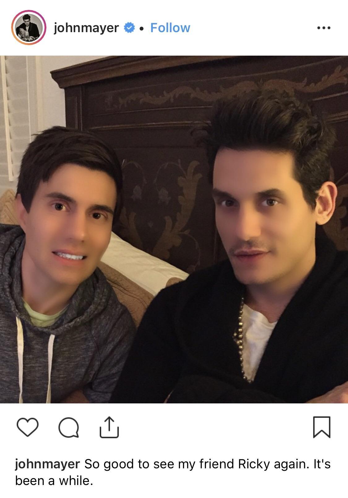 john mayer photoshop - johnmayer to Q johnmayer So good to see my friend Ricky again. It's been a while.