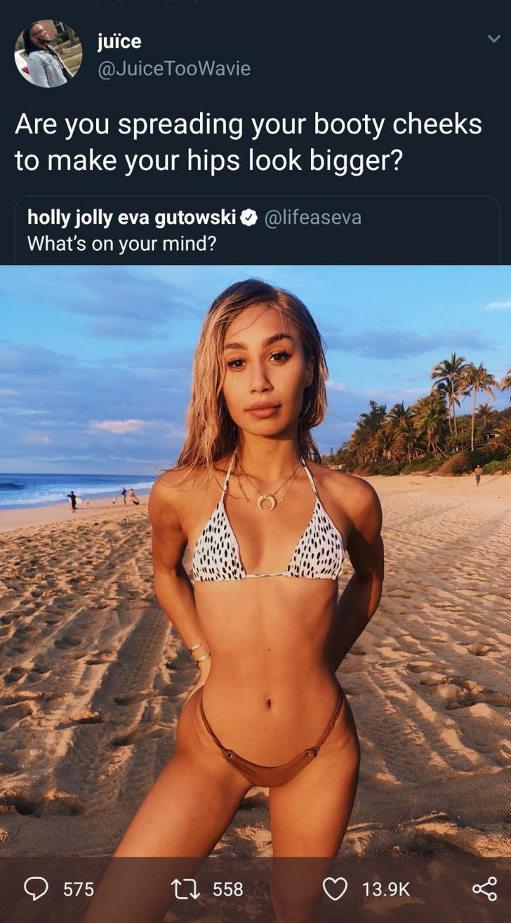 eva gutowski swimsuits - juce TooWavie Are you spreading your booty cheeks to make your hips look bigger? holly jolly eva gutowski What's on your mind? 575 27 558