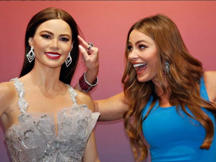 Sofia Vergara poked fun at one of her wax figures.